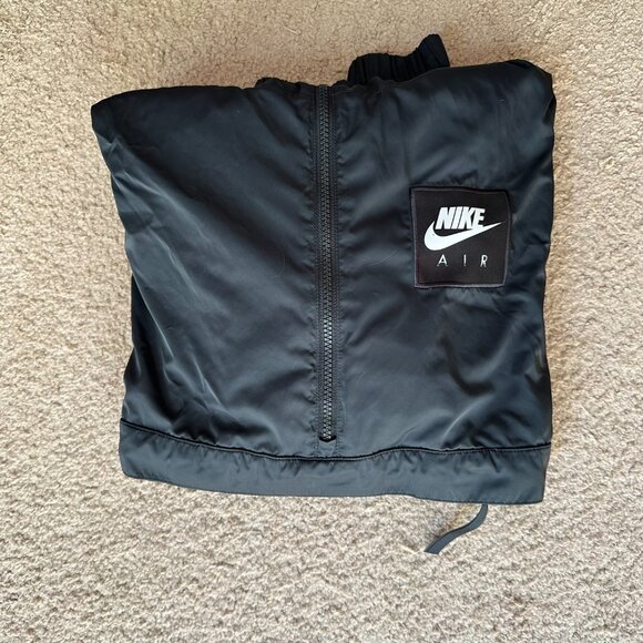 Nike Air Windbreaker Mens Small Half Zip Black Cotton Lined High Neck - Picture 13 of 13